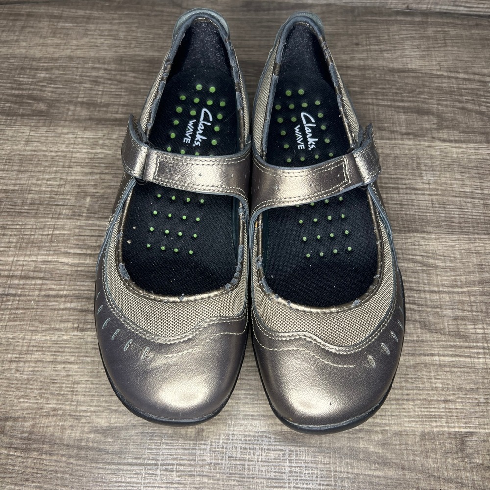 Clarks Metallic Mary Jane Flats